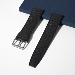 ¡Novedad de 2024! Bandas de reloj duraderas de alta calidad, azul, verde, rojo, negro, goma fluorada, conducción Tropical, correa de reloj de 18/20/22/24mm - Product Image 3