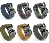 Ceinture tactique en nylon épais TDU réglable de première qualité, ceinture décontractée en toile de polyester verte