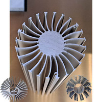 Radiateur en aluminium extrudé 6061 6063 sur mesure, grand profil rond de 150 mm, type tournesol 4040, pour refroidissement LED, fabricant d'extrusions