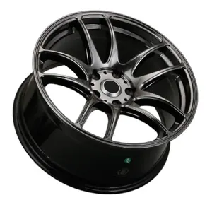 Horizon 2024 Hot Sale 18 Inch Alloy Wheels 18*9.5 PCD 5*100/114.3 Bright Black Alloy Aluminum Car Wheels