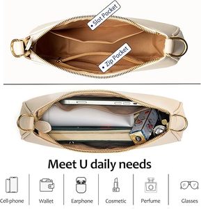 Cảm giác tinh tế mua sắm vodiu ly hợp có thể tháo rời dây đai dây kéo đóng cửa Crossbody Túi Vai Ví phụ nữ Tote Túi xách - Product Image 5