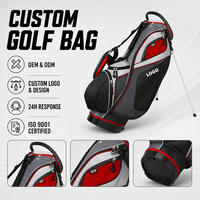 Sac de golf en nylon avec séparateurs rembourrés multi-positions, poche intégrale pour vêtements et panneau arrière en maille pour golfeurs