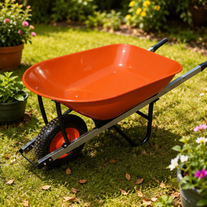Carriola Pieghevole in Metallo Resistente da 6 Piedi Cubici con Ruota Antiforatura per Giardinaggio e Uso Esterno - Product Image 2