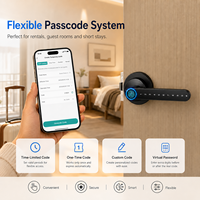 Aluminiumlegering Fabrieksprijs Vingerafdrukdeurslot Smart Home Security Tuya BLE Wachtwoord Sleutelkaart voor kantoorbeveiligingspoort