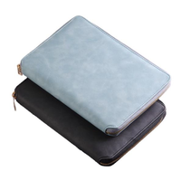 Carpeta de Cuero con Cierre, Ranuras para Tarjetas, Portaplumas, Planificador de Hojas Sueltas Recargable, Logotipo OEM, Colores Personalizados, Tamaño Personalizado de Fábrica