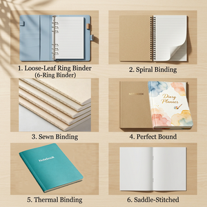 Großhandel Notizbücher für Schüler A5 Individuelles Logo Kraftpapier Verstärkte Bindung Dickes Papier Tagebuch für Schüler Schulbedarf - Product Image 3