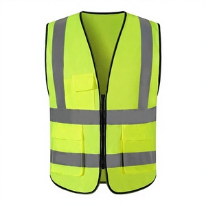 Gilet de sécurité réfléchissant de classe ANSI, jaune fluorescent, pour la construction, la circulation routière et l'administration des routes - Product Image 1