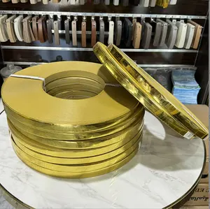 GoBey Factory production personnalisée de bandes de chant en argent pvc bande de bord en or armoire à dessin bande de bord à haut éclairage