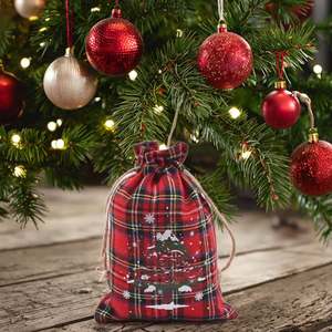 Wholesale <b>Christmas</b> <b>Sack</b> Stock Shopping Holiday Candy Draw String Pocket Drawstring Eco-Friendly Cotton <b>Christmas</b> Gift Bag - Product Image 1