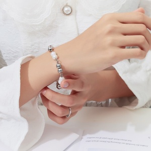 New Design Wholesale Anti-Allergy PVD <b>Gold</b> Plated Stainless Steel Custom Beads <b>Bracelet</b> With Logo - Product Image 6