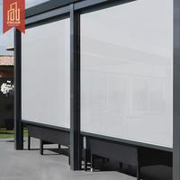 Persianas Enrollables Motorizadas para Exteriores, Resistentes al Viento, con Cremallera, Impermeables, para Balcón, Patio y Jardín
