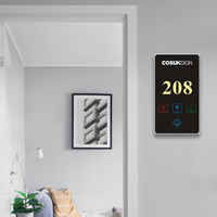 Cosun Hotel Apartment LED Logo personnalisé Langue Numéro de chambre Panneaux de porte Interrupteur tactile Panneaux de sol Plaque de porte avec interrupteur du MDN