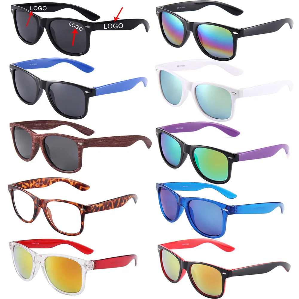卸売カスタムロゴプラスチックシェードサングラス女性男性2024サングラス安い眼鏡スクエアサングラス2024