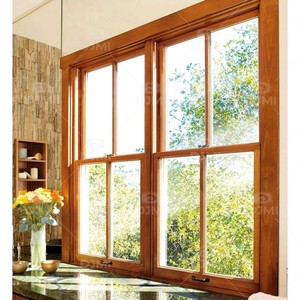 Ventana Corrediza de Madera Resistente a las Termitas, de Forma Rectangular, Fácil de Instalar y Operar, <span class=keywords><strong>Ventanas</strong></span> de Madera para Ventilación de Dormitorios - Product Image 1