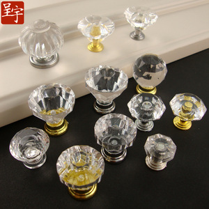 Crystal Acrylic Cabinet <b>Knobs</b> Spherical European Style Easy Installation For Cabinet <b>Doors</b> - Product Image 1