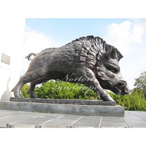 Ngoài Trời Vườn Zoo Trang Trí Kim Loại Lớn Động Vật Đồng Razorback Pig Tượng - Product Image 5