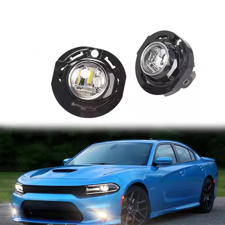 dodge charger fog light replacement Ikon Motorsports Fog Lights Compatible With 2015-2023 Dodge Charger Black  Front Bumper Left Right Side Fog Light Lamps Pair 12V 55W H11 Halogen Bulbs  Replacement Mopar 68425774AA main image 0