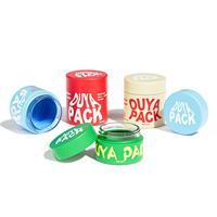 Pot en verre hermétique à large ouverture, forme personnalisée, 1oz, 2oz, 3oz, 4oz, rond, avec couvercle grossissant et sécurité enfant pour concentrés