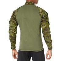 Tenue de Combat Tactique Respirante en Toile Camouflage Personnalisée pour Hommes : Chemise et Pantalon à Manches Longues Anti-UV pour Entraînement et Chasse en Extérieur