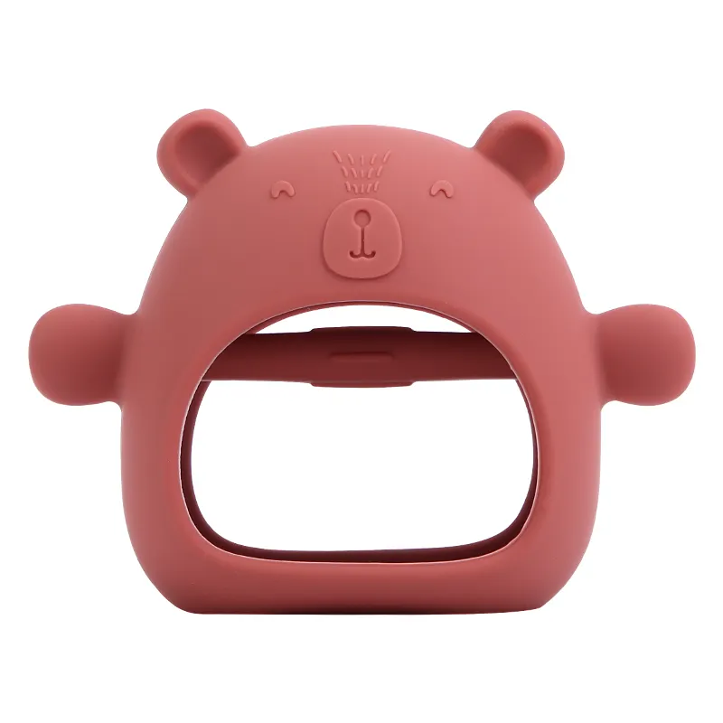 New Arrivals Bpa Free Hand Pacifier For Breast Feeding Babies Never Drop Car Seat Toy Infants Silicone Bear Grip Teether
