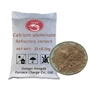 סידן aluminate מלט ca50 ca70 ca80 מחיר גבוהה אלומינה ניתנת ליציקה מלט עקשן כבשן מלט 80% אלומינה