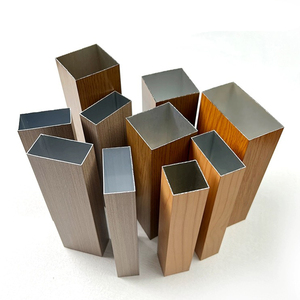 <span class=keywords><strong>Tube</strong></span> en aluminium grain de bois série 6000, <span class=keywords><strong>tube</strong></span> <span class=keywords><strong>carré</strong></span> creux 50x50 en aluminium, conçu pour la construction de murs rideaux et la décoration - Product Image 2