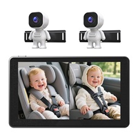 Moniteur de voiture avec vision nocturne, grand angle, moniteur de siège arrière pour la sécurité des enfants, sans batterie, moniteur Android pour caravane