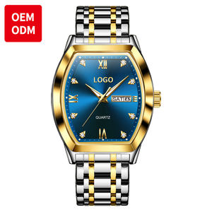 Reloj de Cuarzo Cuadrado Personalizado OEM 5528, Reloj de Lujo Dorado Clásico, Resistente al Agua, Luminoso - Product Image 1