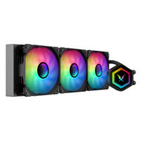 Radiateur d'ordinateur ARGB Ruix 360 mm, refroidisseur de processeur PC avec pompe et interface d'alimentation 3 broches, refroidissement liquide à couleur fixe pour le bureau et les jeux