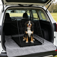 Cage pour chien inclinée pliable en fil métallique, idéale pour chiens de grande race, pour l'intérieur – Fournitures pour animaux de compagnie – Vente chaude