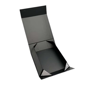 Cajas plegables negras de cartón de papel rígido mate grande de lujo Premium Caja de regalo con cierre plegable magnético vacío de lujo Embalaje - Product Image 3