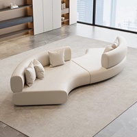 Canapé moderne à deux places avec dossier incurvé, double face, pour hôtel, maison d'hôtes, salon de beauté, bureau, hall d'accueil