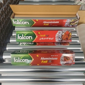 Falcon Aluminium <strong>Foil</strong> Roll High Quality Silver Aluminum <strong>Kitchen</strong> <strong>Foil</strong> With Dispenser for Food Packaging - Product Image 1