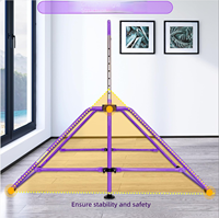 Barre de gymnastique pliable en acier Kuojie Ll00142, tapis multifonctionnel, station d'entraînement pour enfants de 3 à 12 ans, capacité de poids de 200 lb, salle de sport portable à domicile