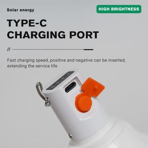 ไฟแคมป์ปิ้งพกพาแบบพกพาสำหรับใช้งานกลางแจ้งรุ่นใหม่  ไฟโซลาร์ชาร์จได้  หลอดไฟ LED อัจฉริยะสำหรับกรณีฉุกเฉิน - Product Image 6