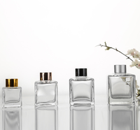 Carré de haute qualité En Verre Clair 50ml 100ml 150ml 200ml Vide Aromathérapie Huile Essentielle Parfum Reed Diffus Bouteille En Verre Pour La Maison