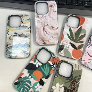 Luxury Sublimation Phone Cases For iPhone 14 Pro Max 2 In 1 Hard PC+TPU Bumper Marble Phone Case For iPhone 14 13 Pro Max Case