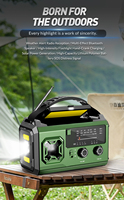 20000mAh Notfall-Handkurbel-Solar-Wetterempfangsgerät mit LED-Taschenlampe, integriertem Lautsprecher, AM/FM/WB-Radio und 5-10W Ausgangsleistung
