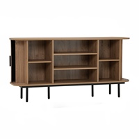 Buffet MALMO 1,5 m en chêne robuste, avec structure en métal et panneaux stratifiés, meuble de rangement pour salle à manger