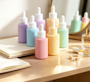 Excellente bouteille en verre plate pour huile essentielle de 30 ml, bouteille compte-gouttes colorée à fond épais pour l'aromathérapie - Product Image 6