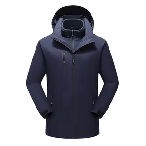 Men's Hardshel With Fleece Spot Smart Heating Cotton-Padded Winter Fashion Jacket