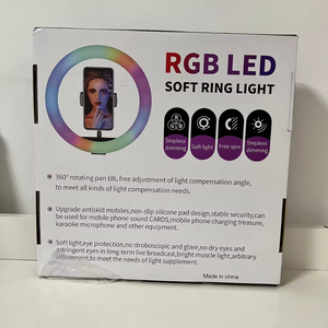 Tiktok Vidéo 14 "RGB <span class=keywords><strong>Ring</strong></span> Light avec support pour téléphone, 18 modes de couleur Selfie <span class=keywords><strong>Ring</strong></span> Light ,Stepless Dimmable/Speed <span class=keywords><strong>LE</strong></span> - Product Image 2