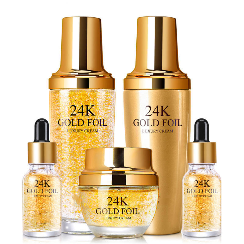 Face Care 24k Gold Hydrating Serum Anti Wrinkle Moisturizing Cream 24k Gold Serum Set Whitening Skin Care Set Face Serum 