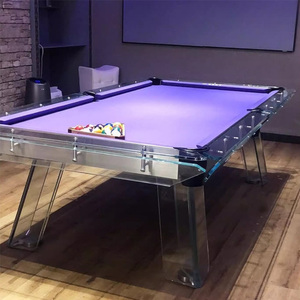 Tavolo da <span class=keywords><strong>Biliardo</strong></span> in Vetro Cristallo Stile Francese con Piano in Ardesia, <span class=keywords><strong>Dimensioni</strong></span> Standard per Sala Giochi Privata - Product Image 3