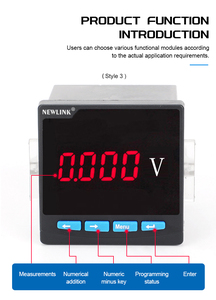 Xách tay một pha AC kỹ thuật số vôn kế năng lượng Meter điện áp chính xác thiết bị đo lường - Product Image 6