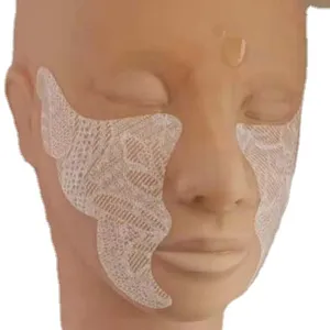 Lace pattern collagen nonwoven moisturize soft and skin friendly eye mask sheet