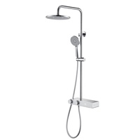 Fournisseur chinois de luxe au design moderne dans l'ensemble de douche murale à colonne apparente en laiton chromé avec bidet de pulvérisation