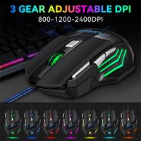 Nouvelle souris de jeu USB Hyperspeed M1, rétroéclairage RVB, ergonomique, souris de jeu 7D, Esports, souris filaire pour ordinateur portable, PC Gamer