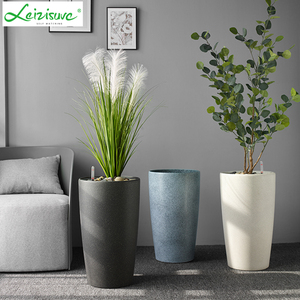 Fabricant Intérieur Moderne Grand Jardin Cylindre Pots à Fleurs Décoration PP Pots de Fleurs <span class=keywords><strong>Vase</strong></span> en Plastique Grand Pot de Jardinage - Product Image 4