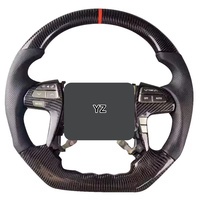 Volant de voiture YZ personnalisé à 4 branches en grain de bois pour Toyota Hilux Revo Fortuner Vigo 2011-2018, volant en fibre de carbone
